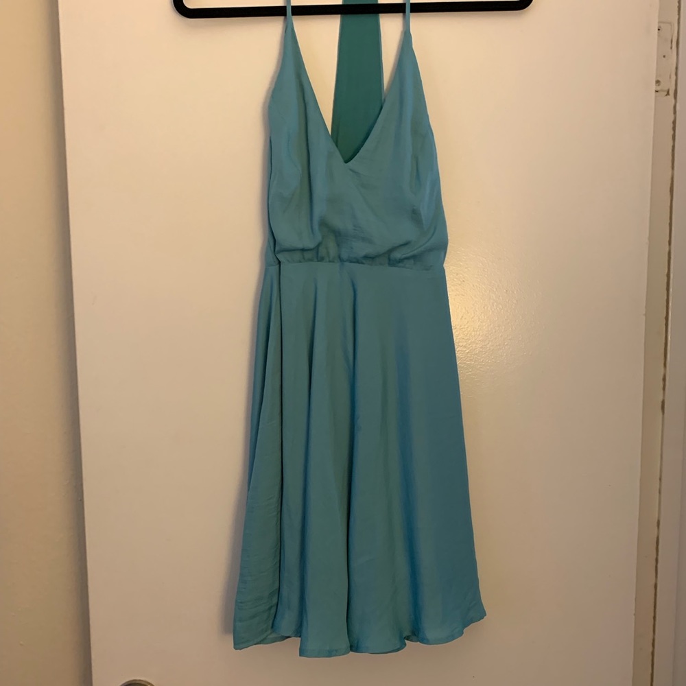 teal cocktail dress